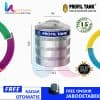 tangki air stainless steel ps 2500 profil tank tanpa kaki