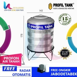 tangki air stainless steel ps 2500 profon profil tank pakai kaki
