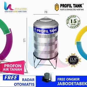 tangki air stainless steel ps 700 profon profil tank pakai kaki