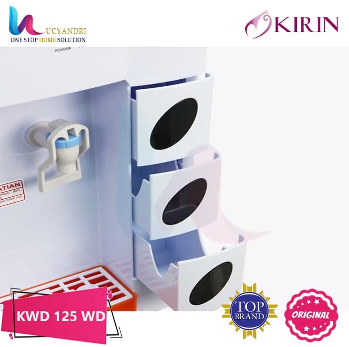 dispenser galon kirin kwd 125 wd biru fitur dispenser galon kirin kwd 125 wd